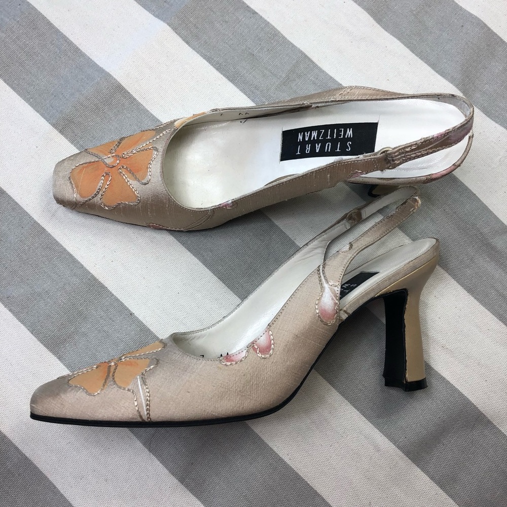 Stuart Weizman High Heels Floral Size 7 - image 4